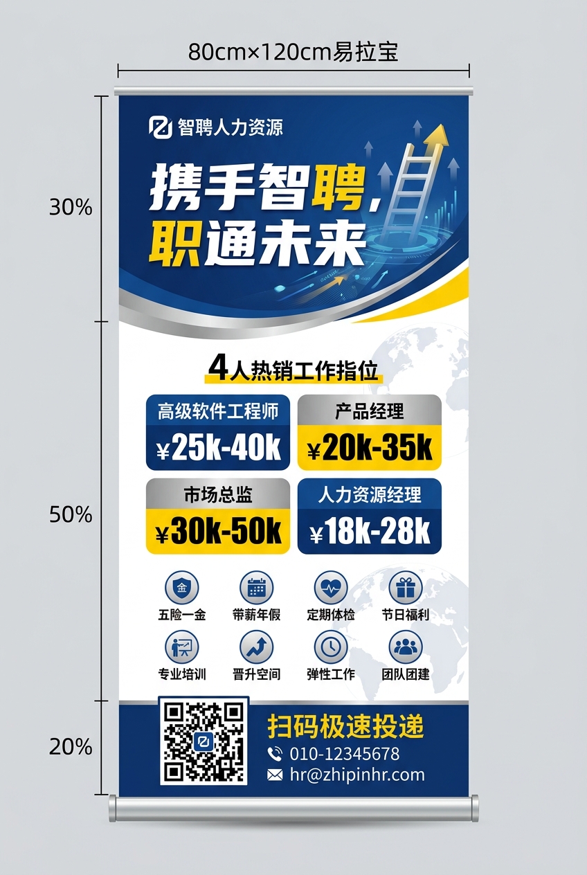 招聘展架设计