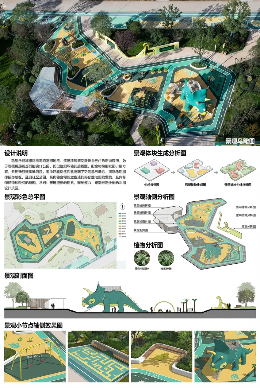 竖向景观展板
