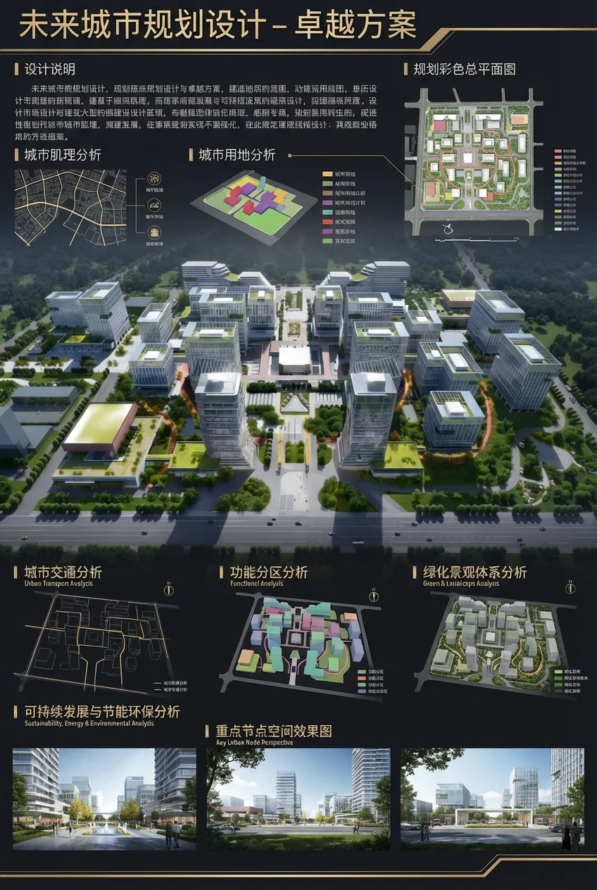 竖向规划展板