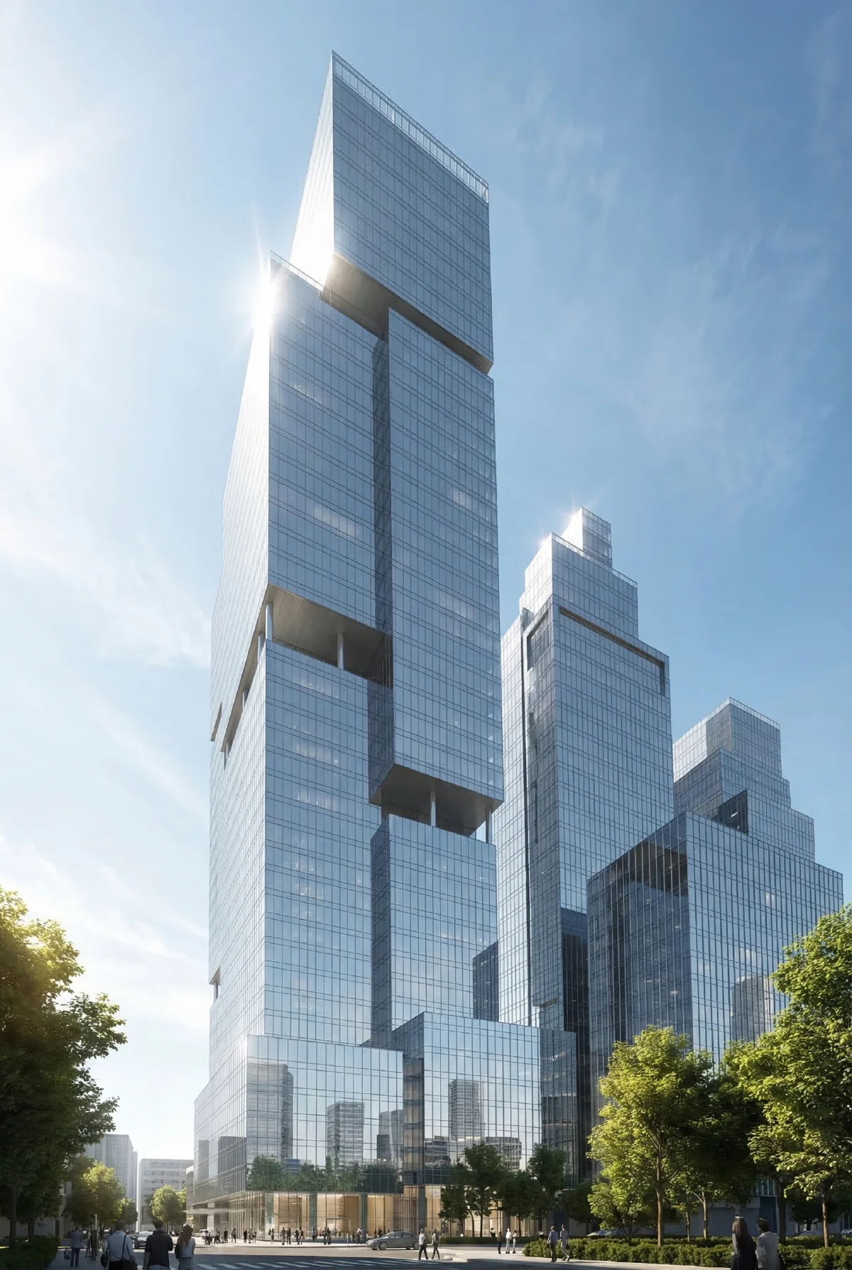 清透日景建筑渲染