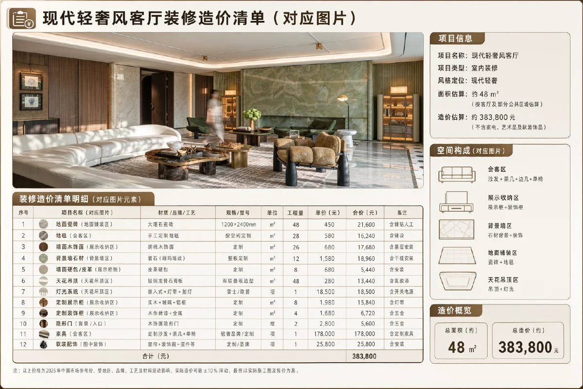 室内造价分析图