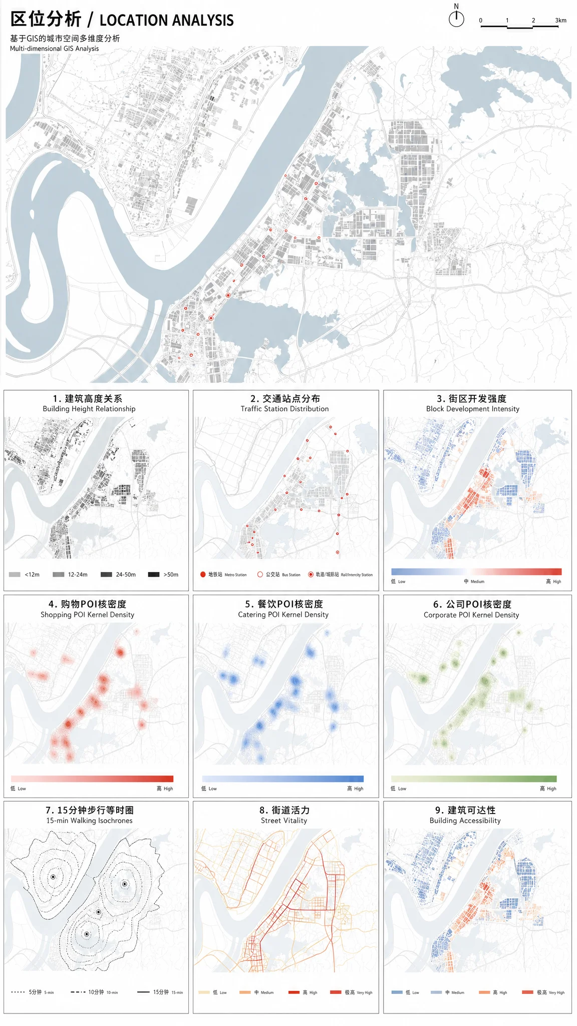 城市GIS分析图