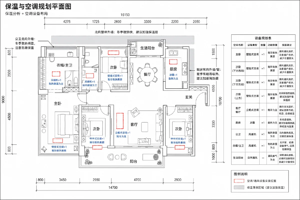 保温与空调规划分析图