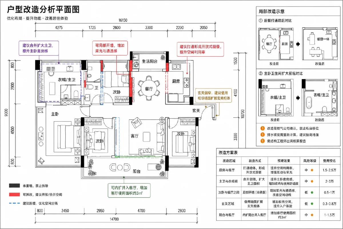 户型改造分析图