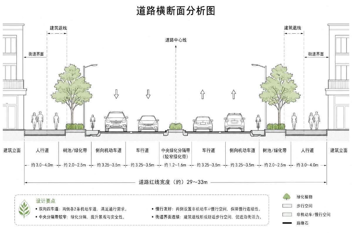 道路效果图转剖断面