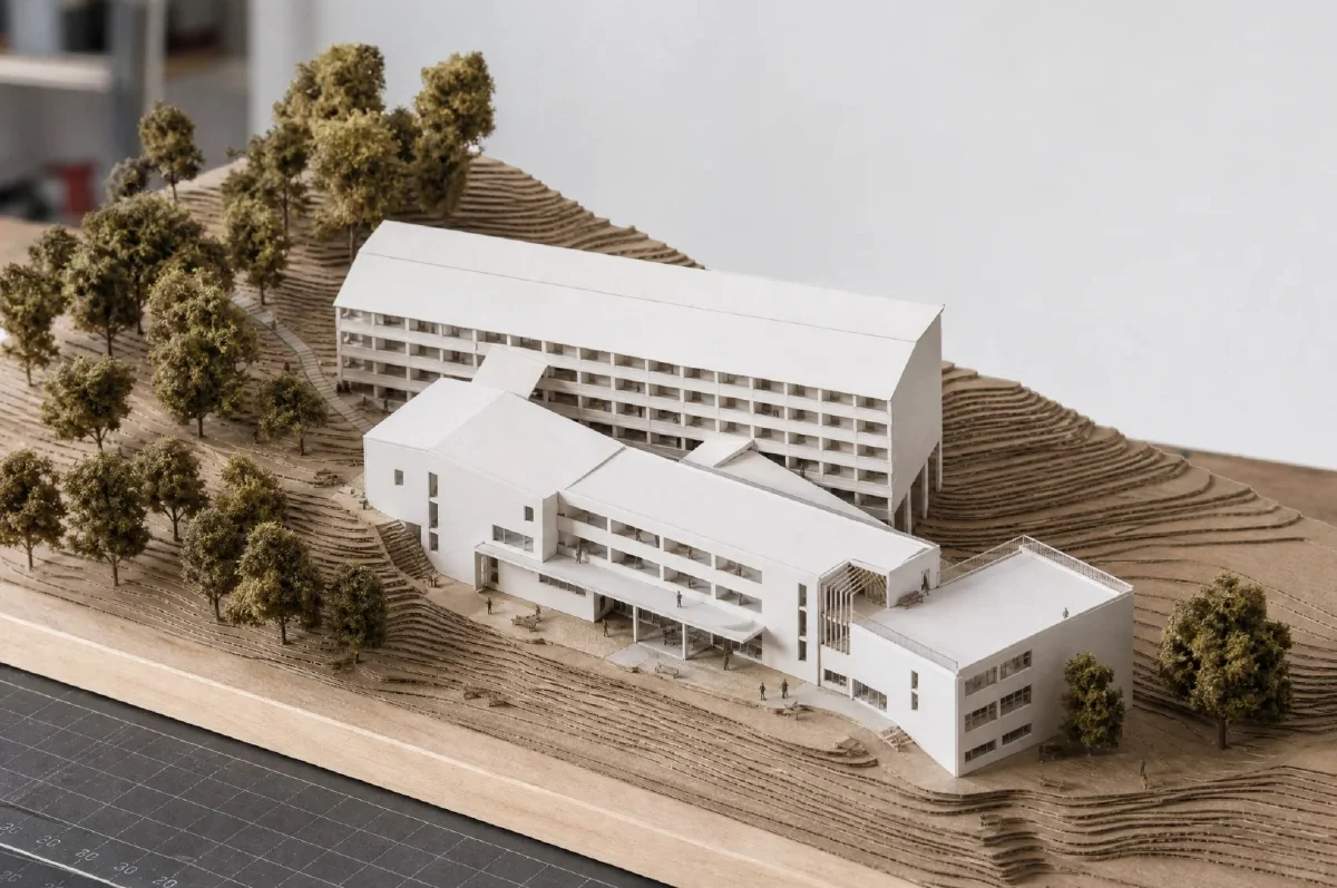 山地建筑手工模型生成