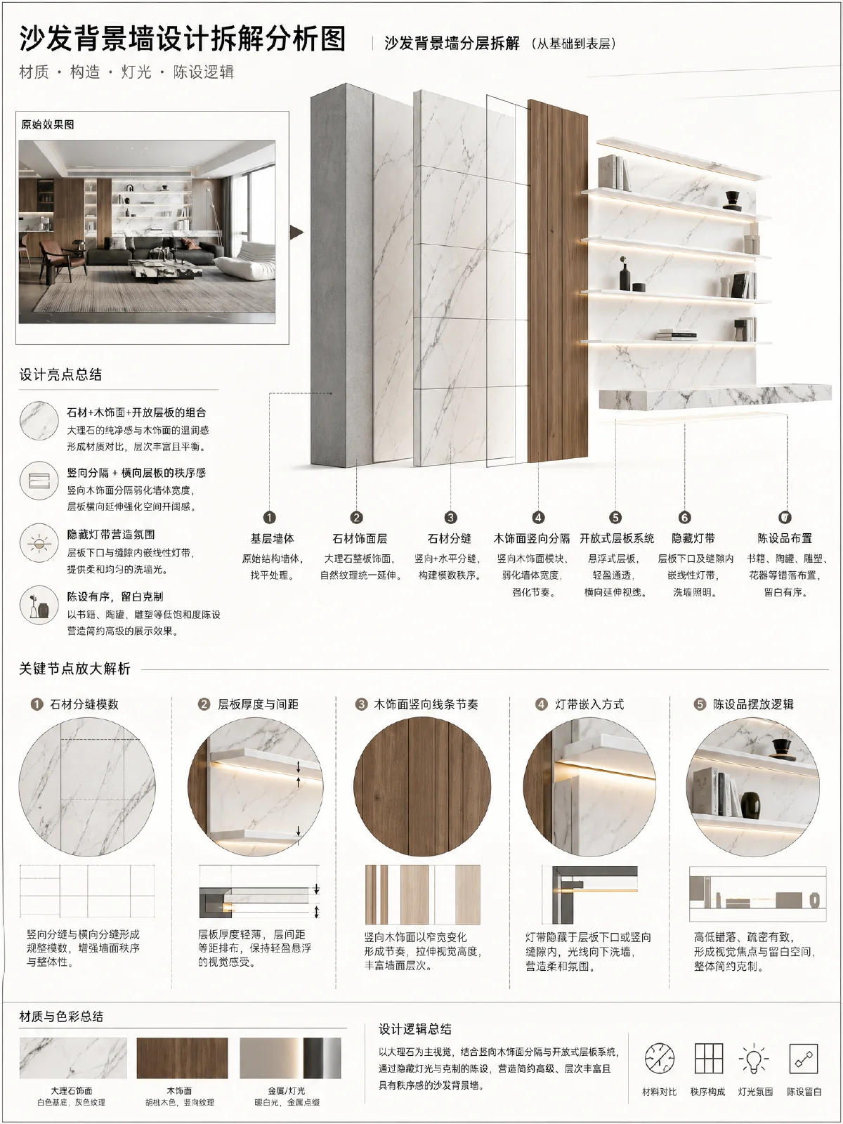 沙发背景墙分析图