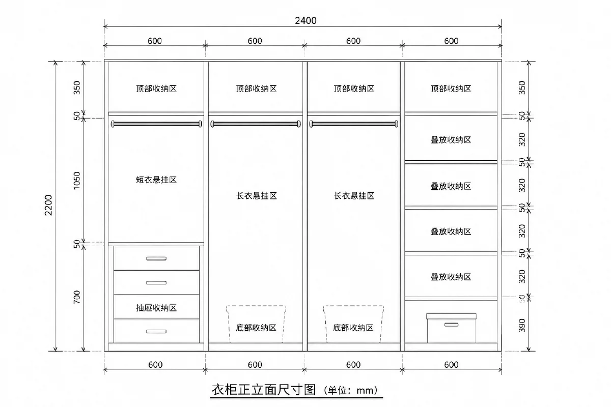 衣柜CAD风格施工图