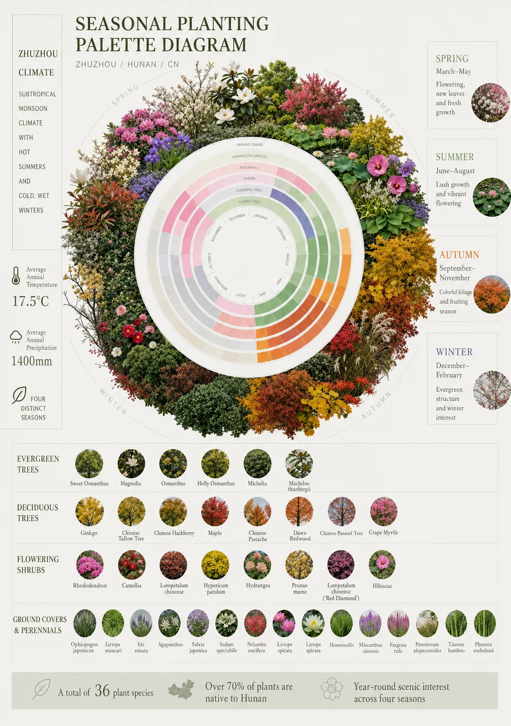 景观植物季节分析图