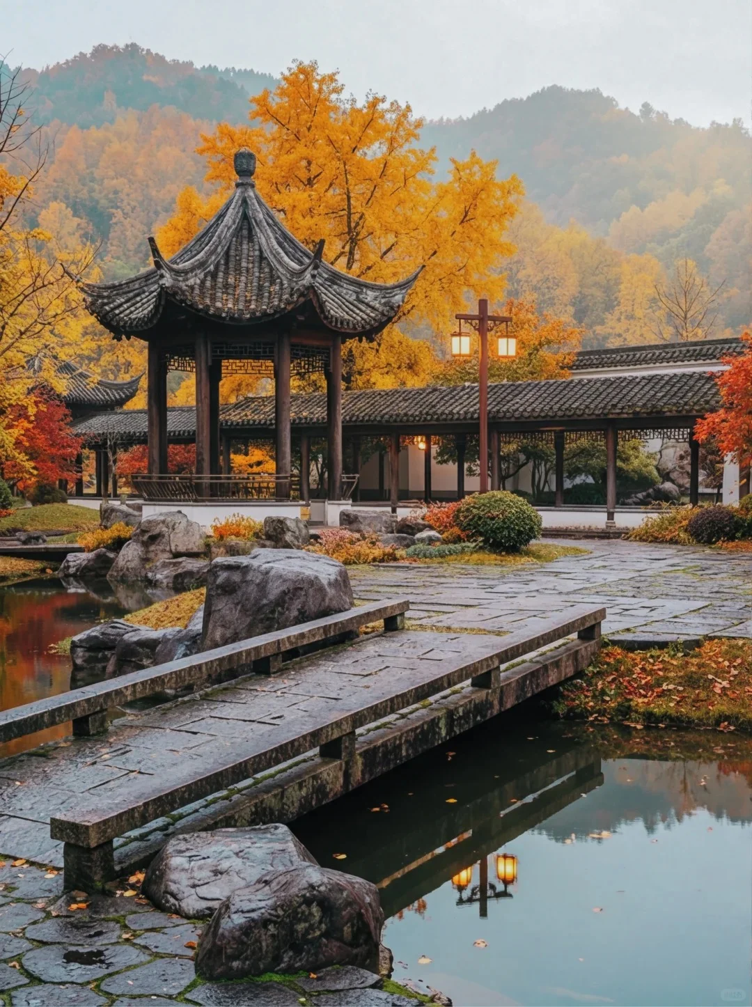深秋建筑渲染