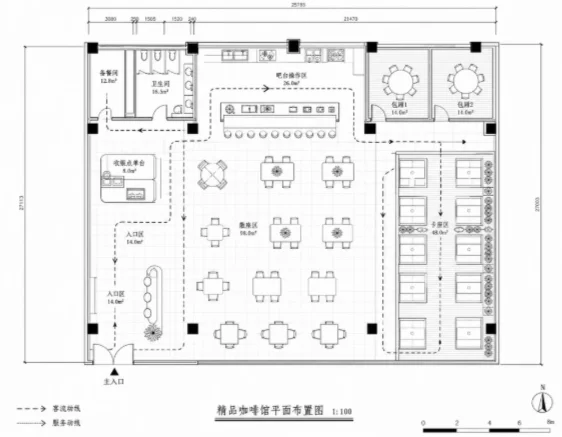 咖啡店室内平面设计