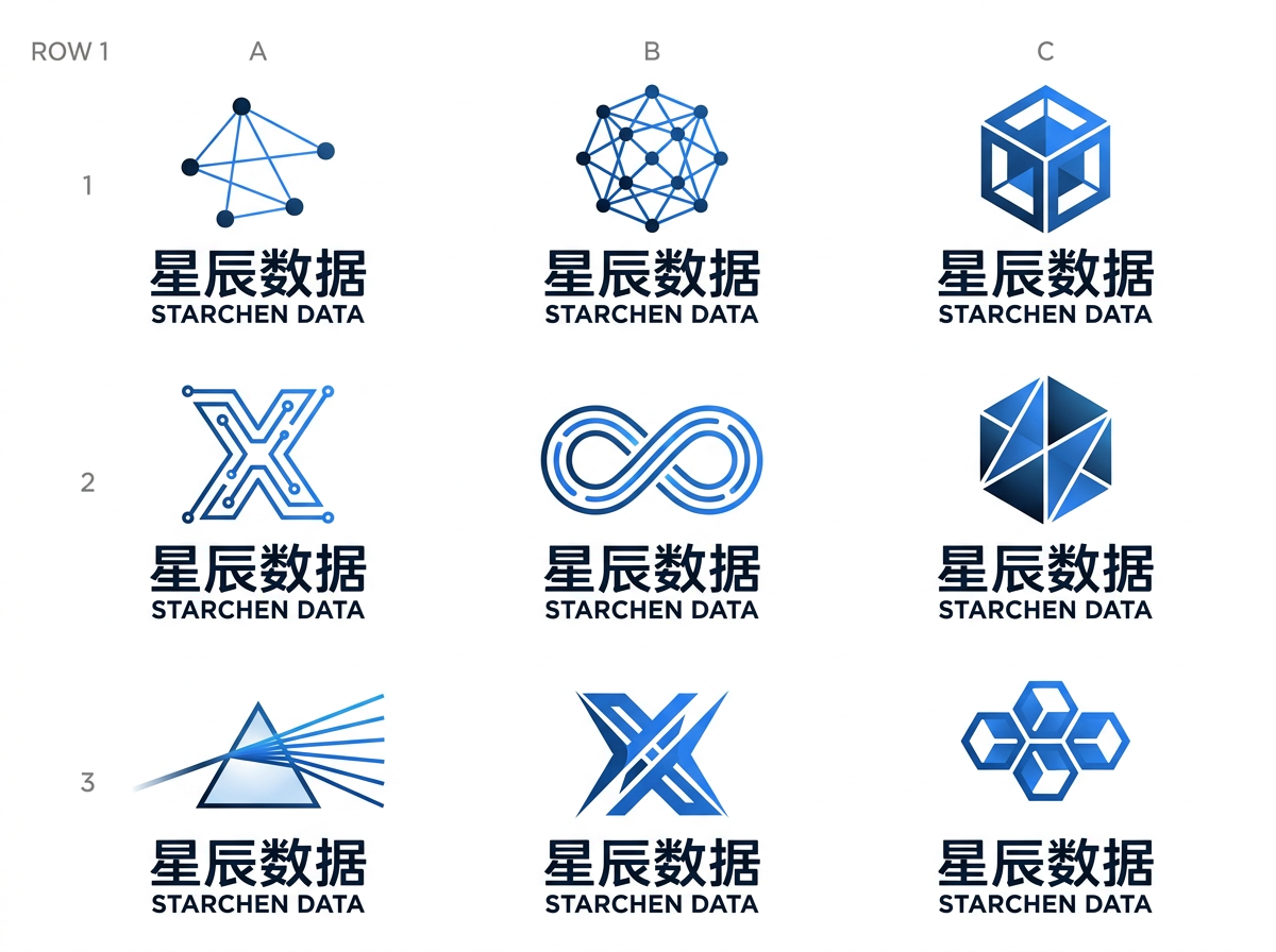 星辰数据 Logo（科技行业） 效果图
