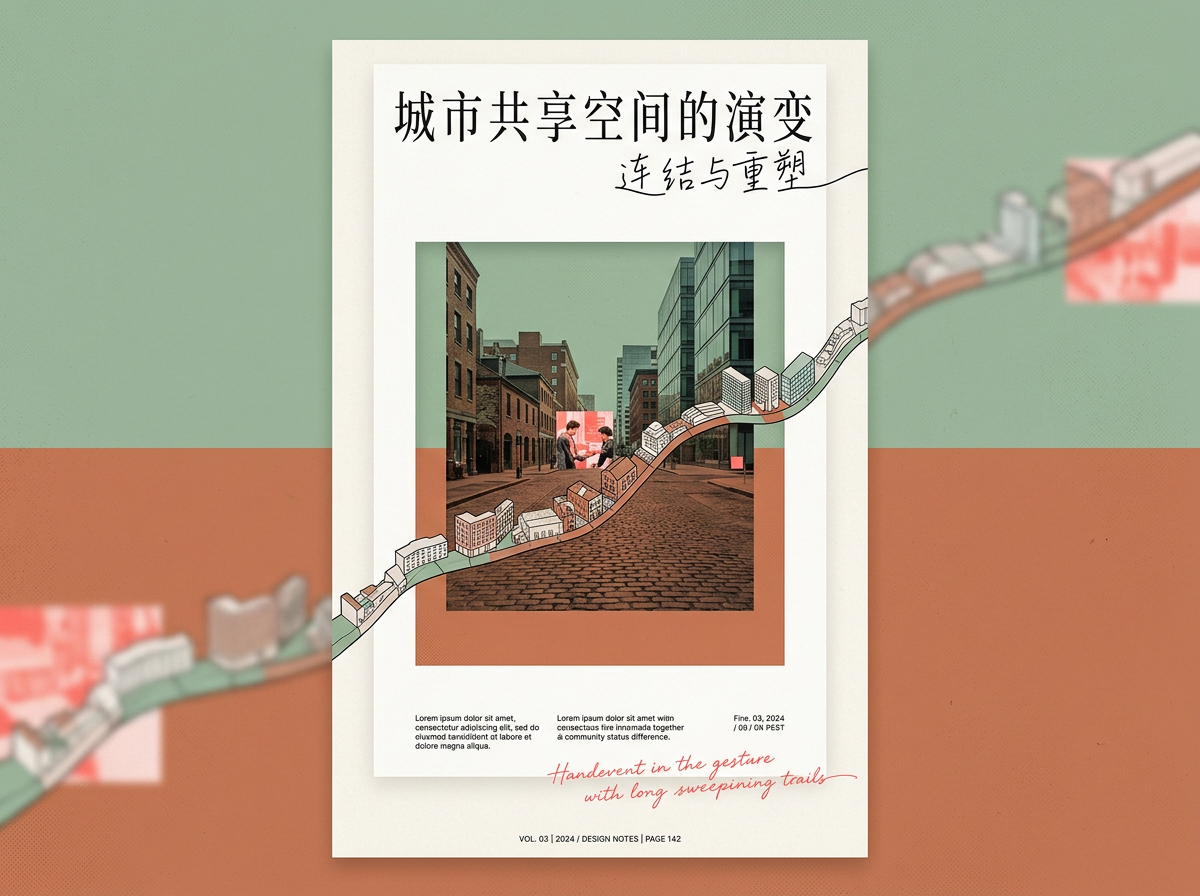 现代杂志感海报 效果图