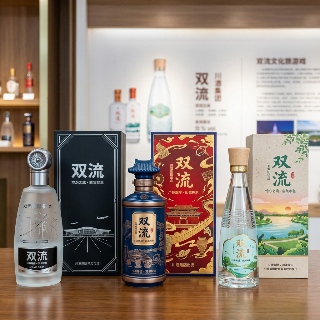 目前川酒集团和双流政府要合作打造一款产品名称为双流的白酒品牌，作为双流的特色文旅产品。现在需要进行产…