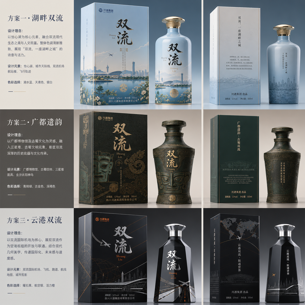 目前川酒集团和双流政府要合作打造一款产品名称为双流的白酒品牌，作为双流的特色文旅产品。现在需要进行产… (3)