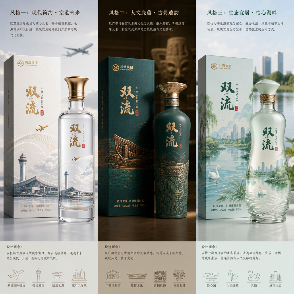 目前川酒集团和双流政府要合作打造一款产品名称为双流的白酒品牌，作为双流的特色文旅产品。现在需要进行产… (2)