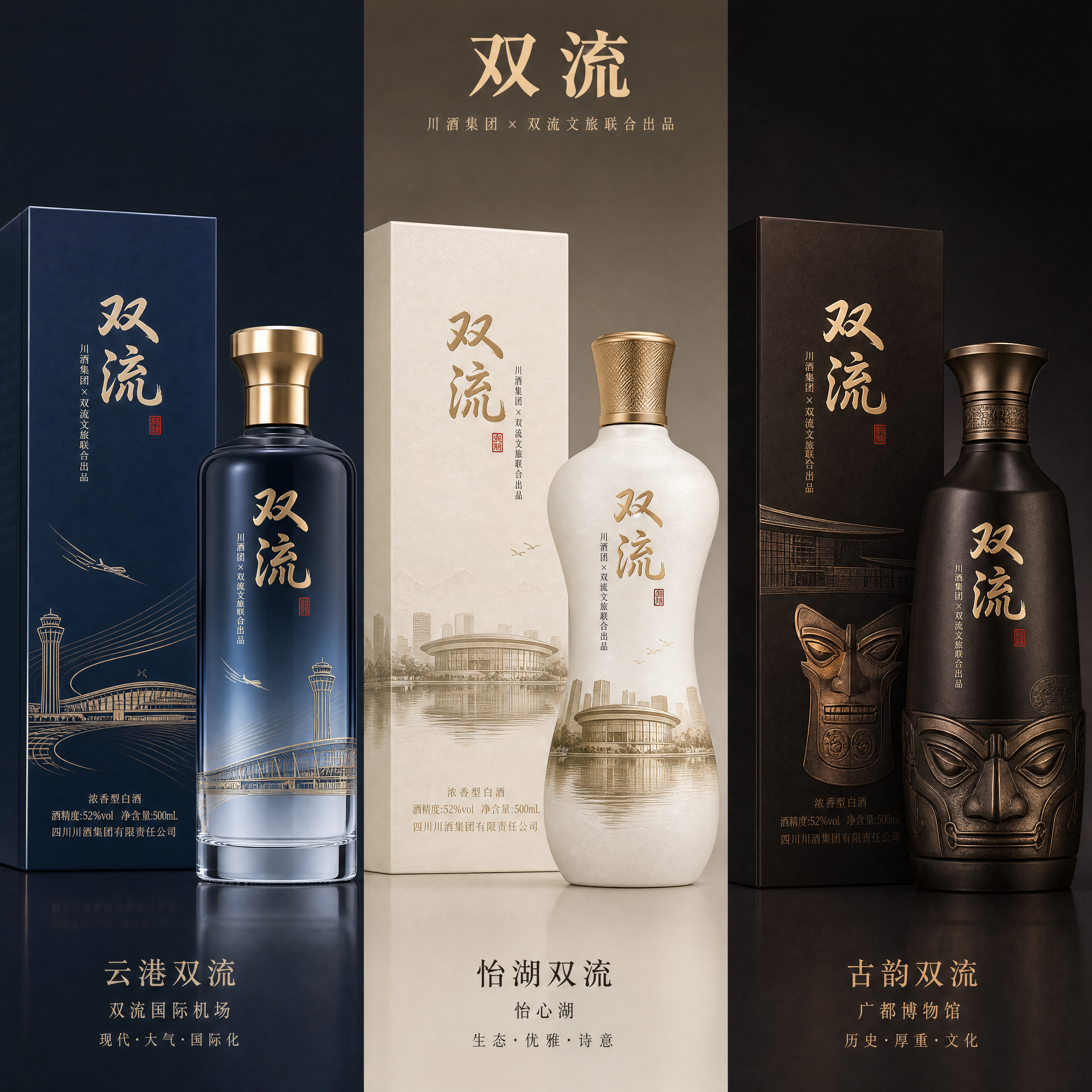 目前川酒集团和双流政府要合作打造一款产品名称为双流的白酒品牌，作为双流的特色文旅产品。现在需要进行产…