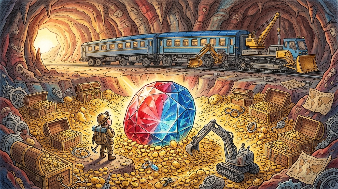 An adventurous illustration in the style of Raymon…